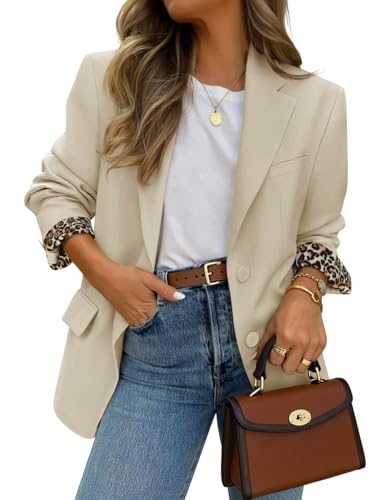 ZESICA Business Casual Blazers Fall Jackets Lapel Open Front Blazer