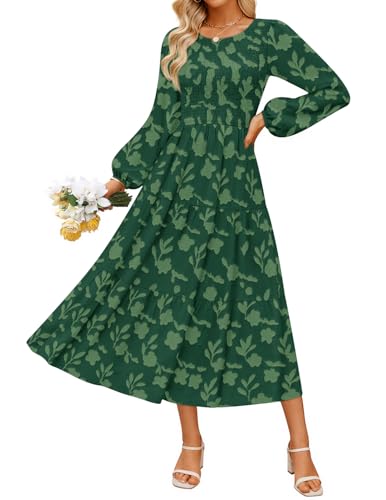 ZESICA Boho Floral Casual Crewneck Flowy Wedding Guest Dresses zesica ZESICA Boho Floral Casual Crewneck Flowy Wedding Guest Dresses zesica