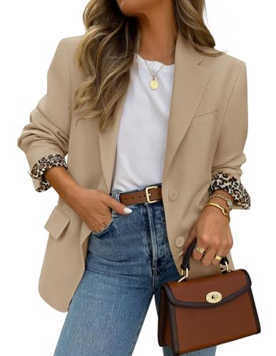 ZESICA Business Casual Blazers Fall Jackets Lapel Open Front Blazer