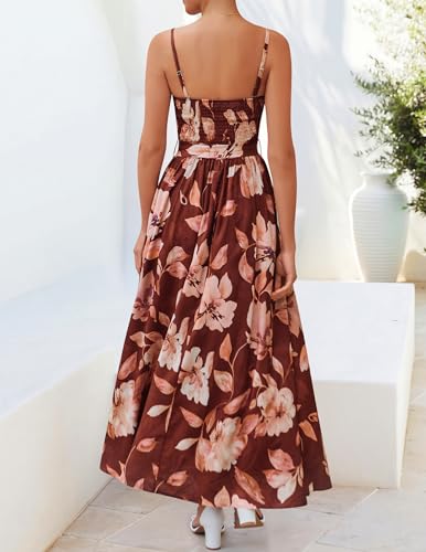 ZESICA Women's Summer Floral Maxi Dresses 2026 Sleeveless Spaghetti St –  zesica