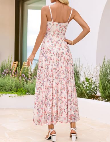ZESICA Women's Summer Floral Sleeveless Maxi Dress 2026 Boho Mesh Beac –  zesica
