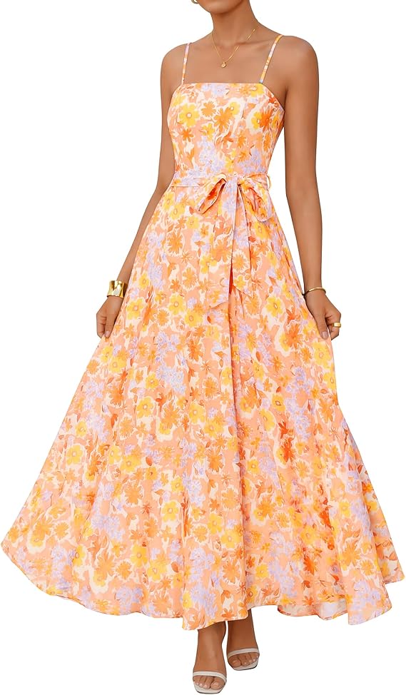 ZESICA Women's Summer Floral Maxi Dresses 2026 Sleeveless Spaghetti St zesica ZESICA Women's Summer Floral Maxi Dresses 2026 Sleeveless Spaghetti St zesica