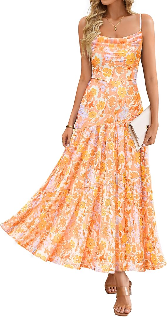 fitted lace wedding dress Flying Tomato Baby Pink Floral Sleeveless Maxi Dress