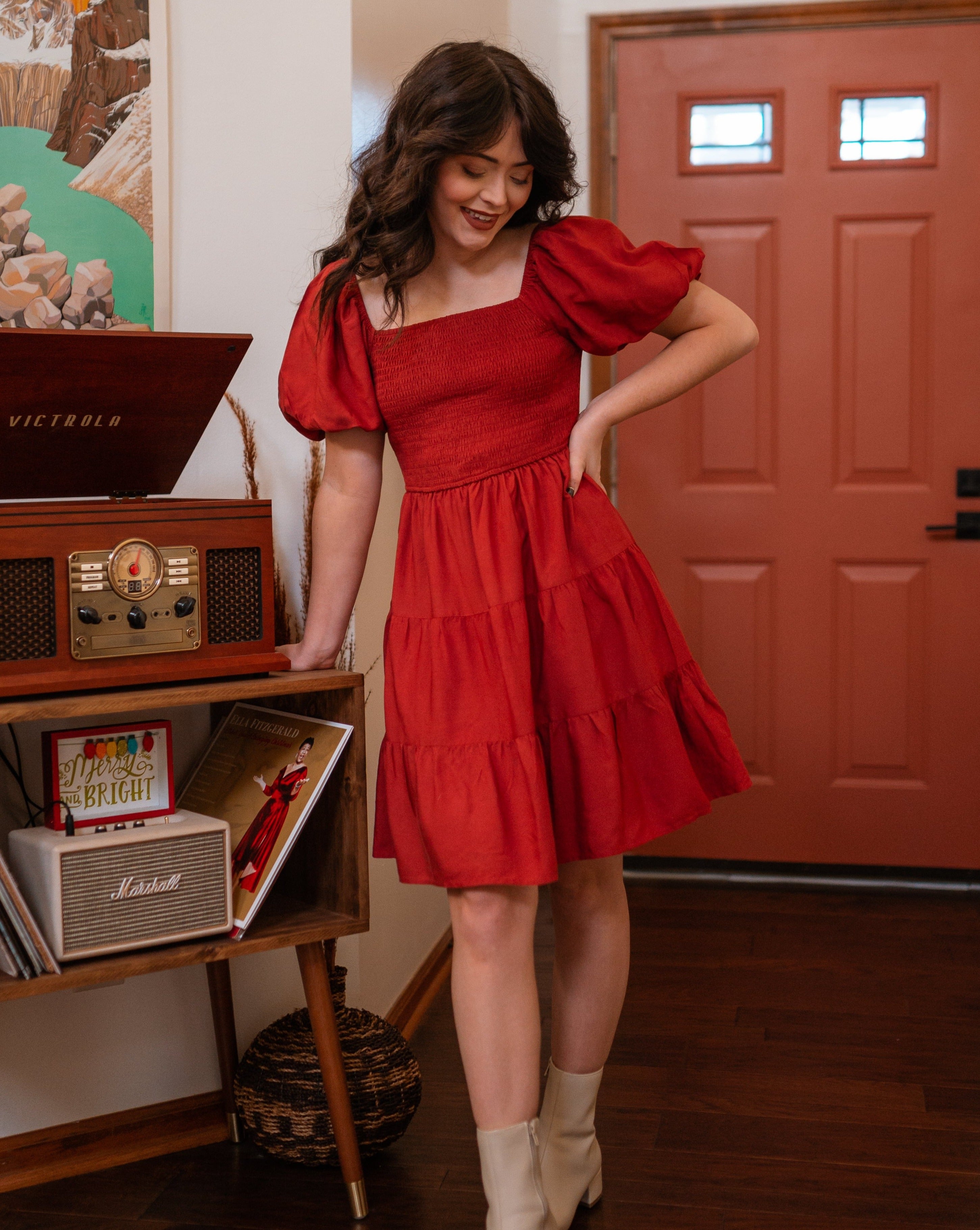 square neck off shoulder dress ZESICA Off Shoulder Square Neck Puff Sleeve Smocked ini Dress zesica