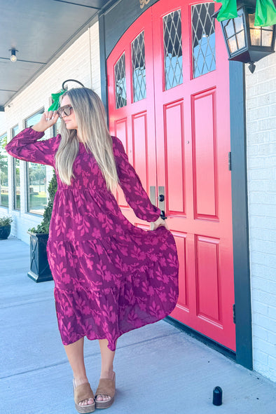 ZESICA Boho Floral Casual Crewneck Flowy Wedding Guest Dresses