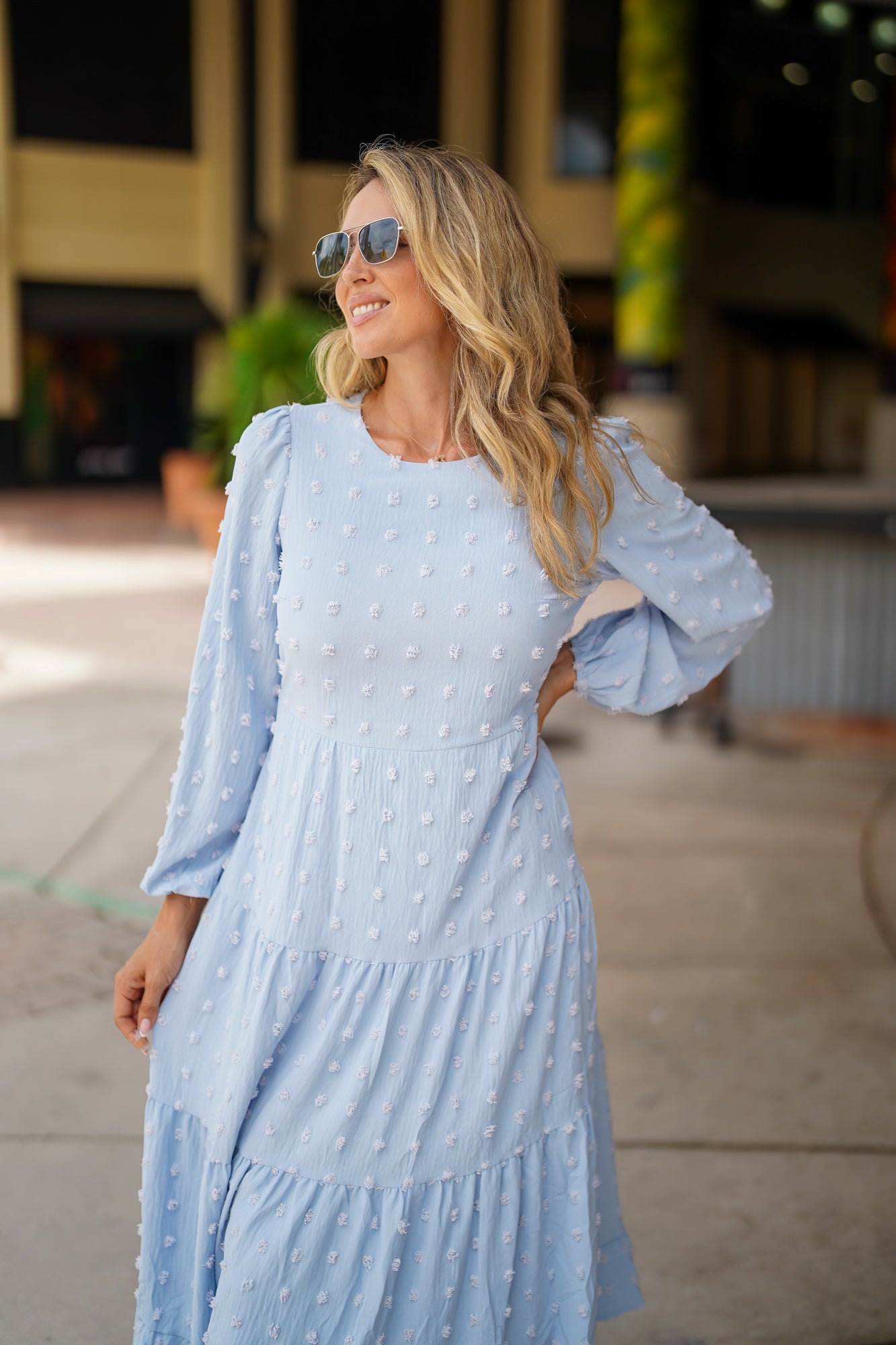 ZESICA Swiss Dot Tiered Flowy A Line Wedding Guest Dress zesica ZESICA Swiss Dot Tiered Flowy A Line Wedding Guest Dress zesica