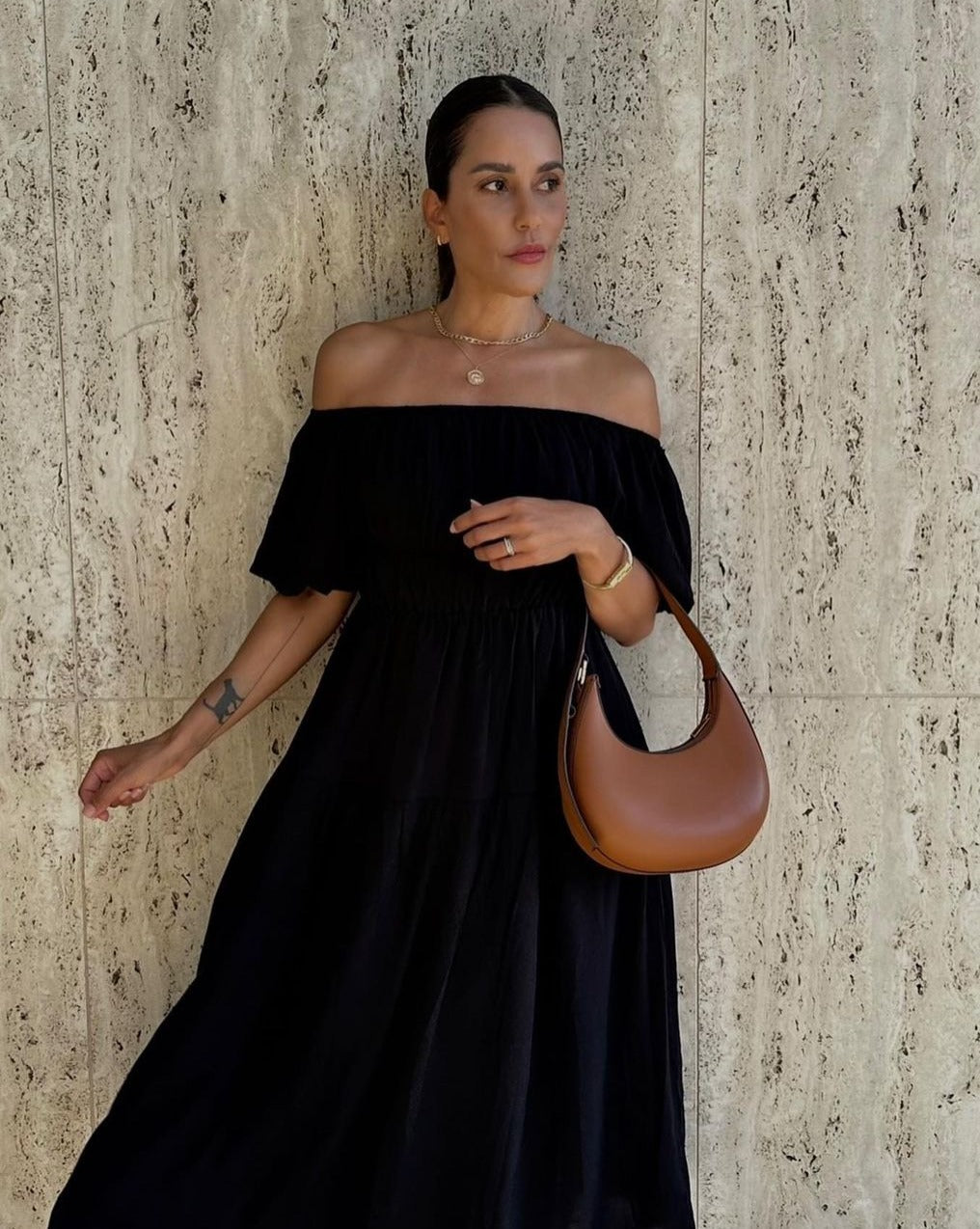 ZESICA Boho Off Shoulder Ruffled Flowy Midi Dress zesica ZESICA Boho Off Shoulder Ruffled Flowy Midi Dress zesica