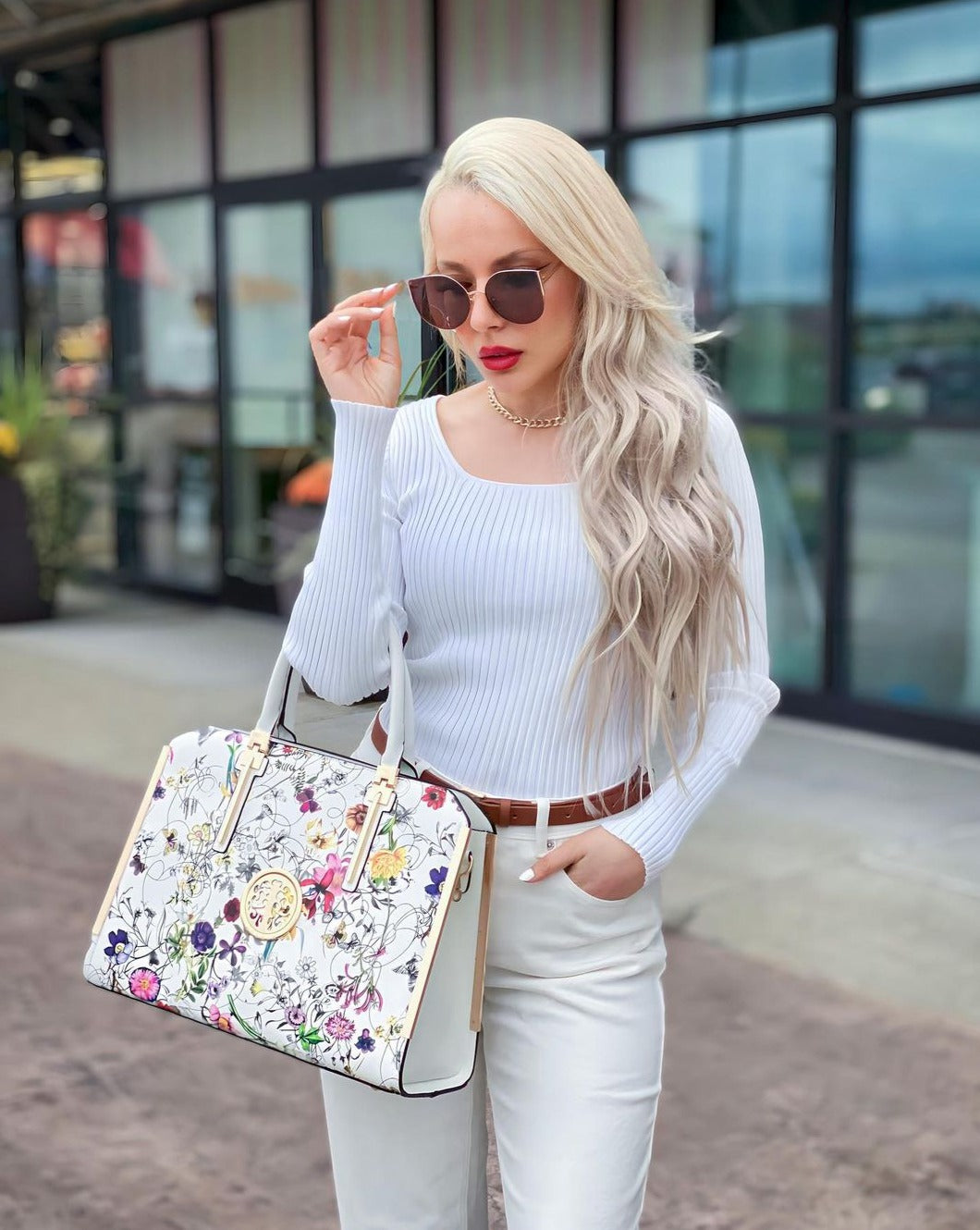 ZESICA Long Sleeve Square Neck Slim Fitted Ribbed Knit Top – zesica