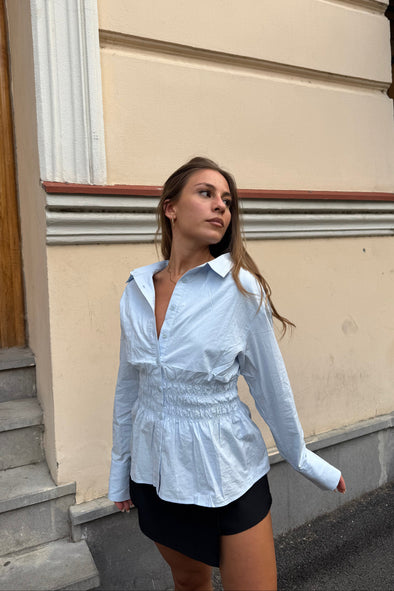 ZESICA Blouse Business Dressy Casual Button Down Shirts Peplum Tops