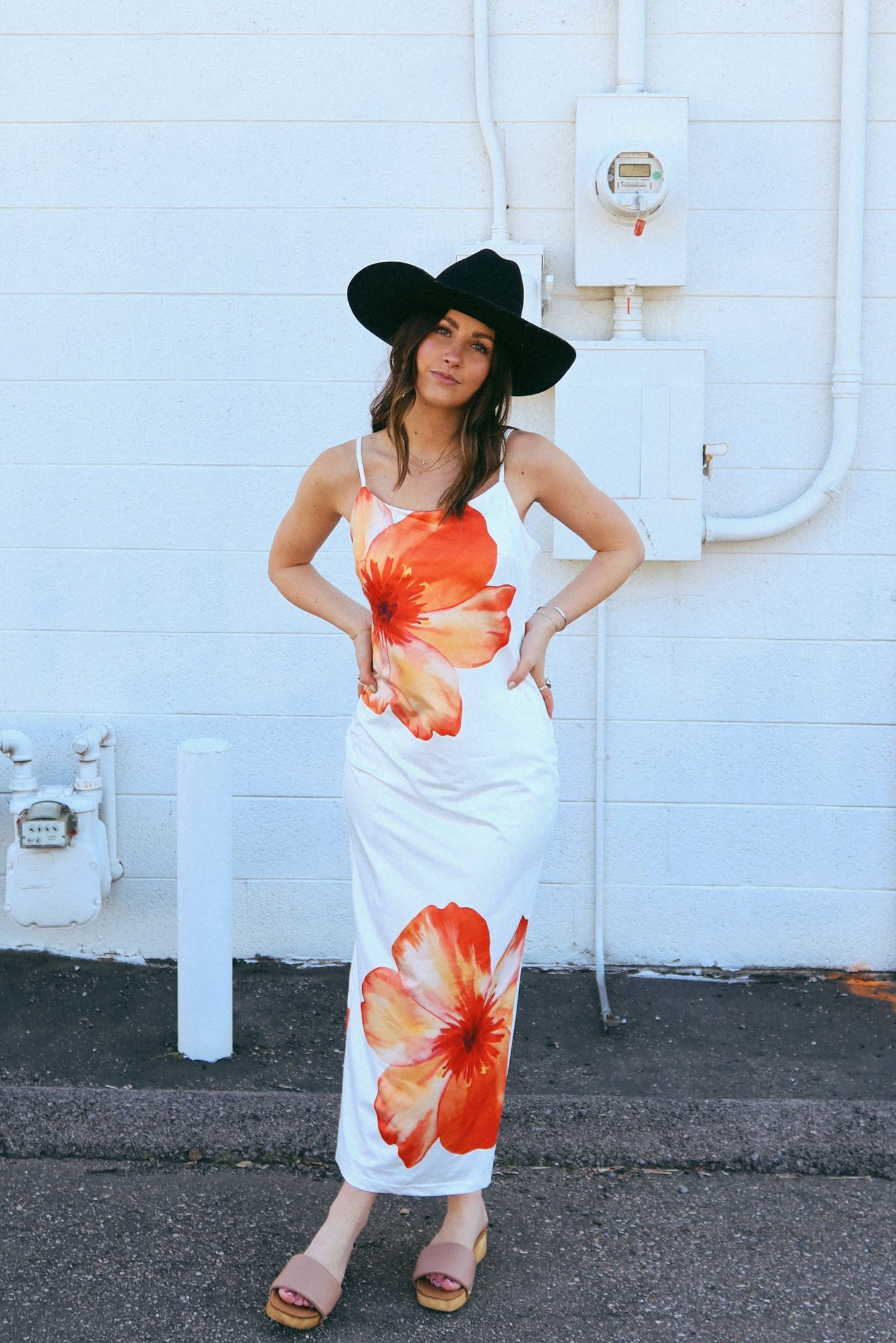 ZESICA Bodycon Floral Spaghetti Strap Boho Long Dresses zesica ZESICA Bodycon Floral Spaghetti Strap Boho Long Dresses zesica