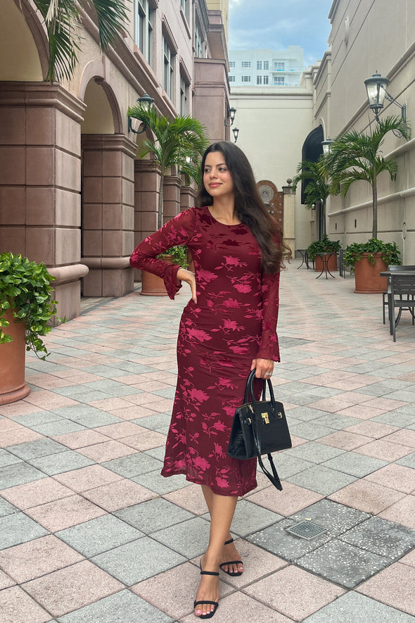 ZESICA Floral Bodycon Mesh Wedding Guest Cocktail Party Dresses