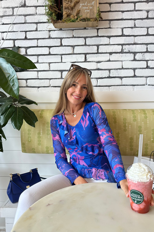 ZESICA Floral Shirts V Neck Going Out Ruffle Tops Blouses