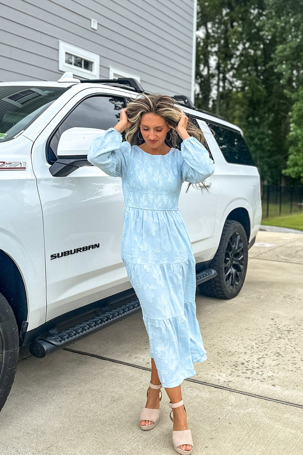 ZESICA Boho Floral Casual Crewneck Flowy Wedding Guest Dresses