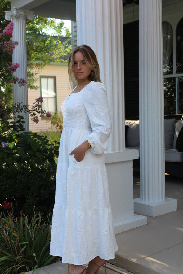 ZESICA Floral Long Sleeve Square Neck Flowy Vacation Dresses