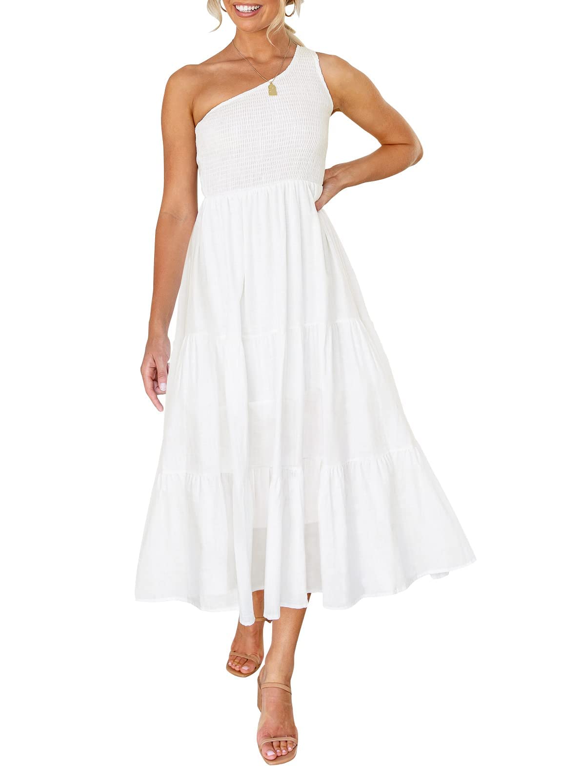 one shoulder boho maxi dress Muse Assembly boho one shoulder tiered ruffle maxi dress in butter yellow
