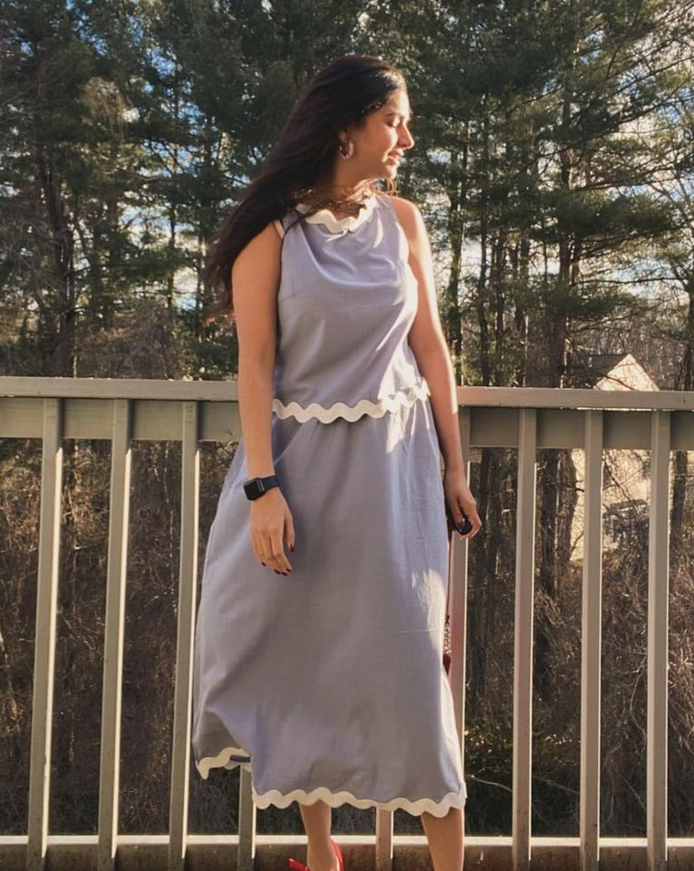 ZESICA Sleeveless Tank Top Flowy Maxi Skirt Set zesica ZESICA Sleeveless Tank Top Flowy Maxi Skirt Set zesica