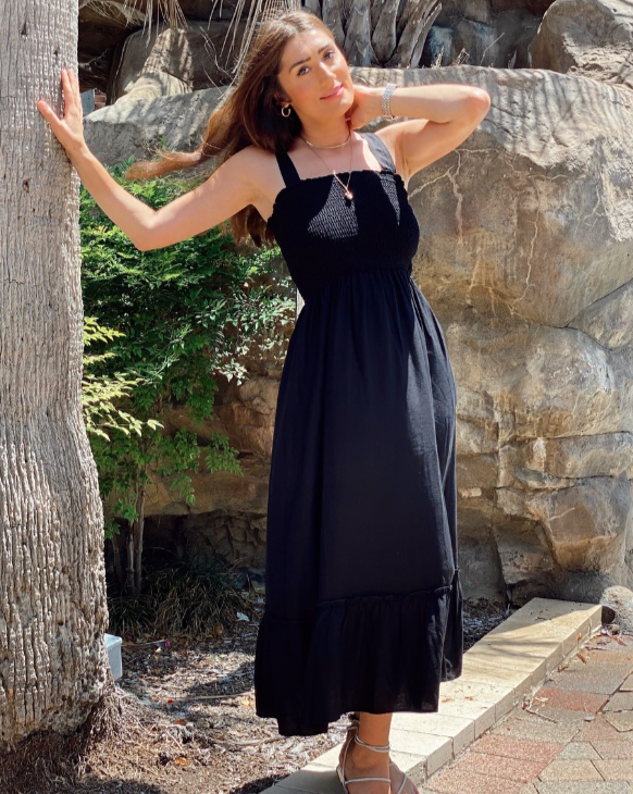 ZESICA Spaghetti Strap Ruffle Maxi Dress – zesica
