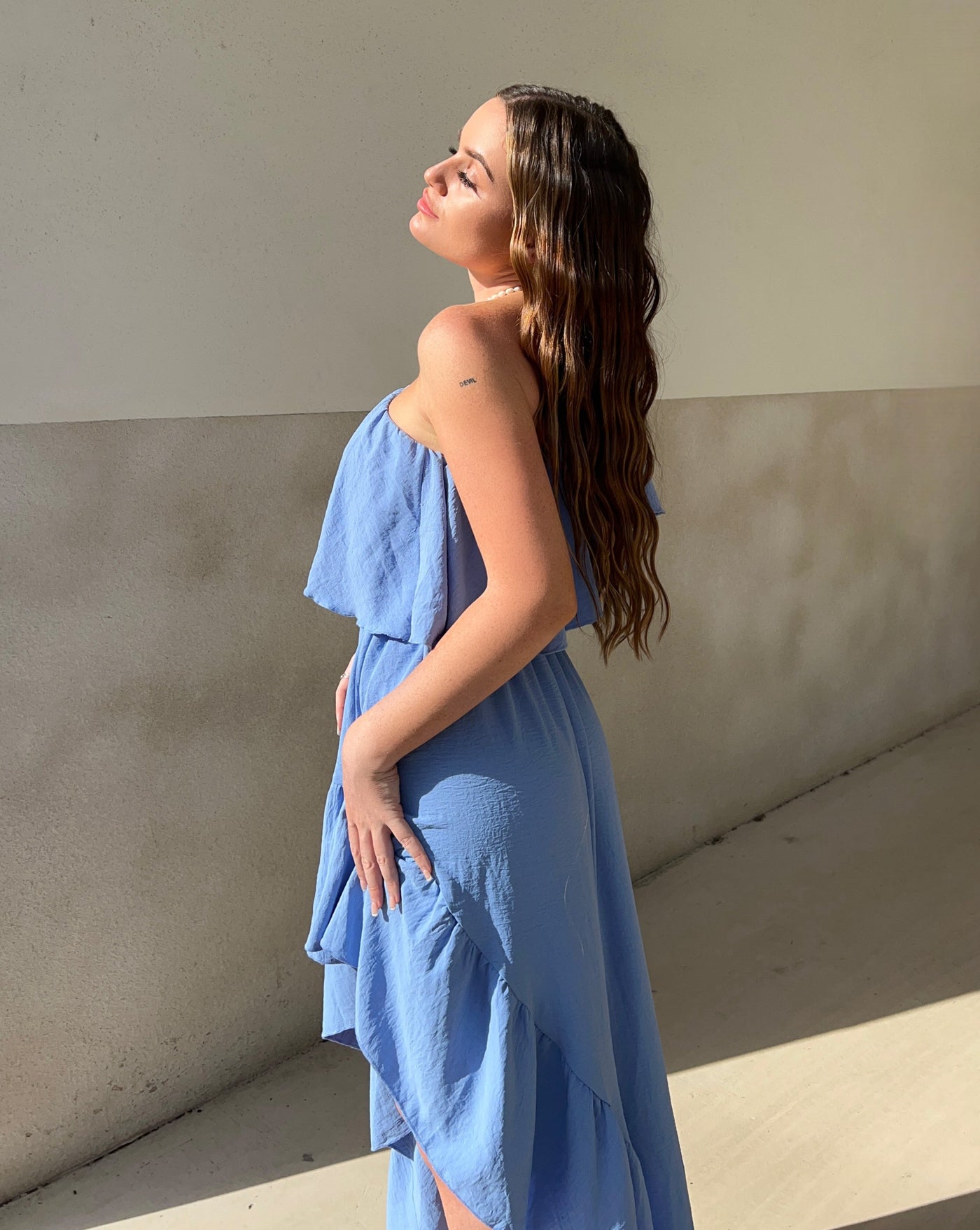 sika one shoulder high low hem maxi dress Sika | Dresses | Sika One Shoulder Dress