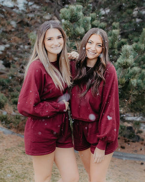 ZESICA Long-sleeve Knit Pullover 2PC Sweatsuit