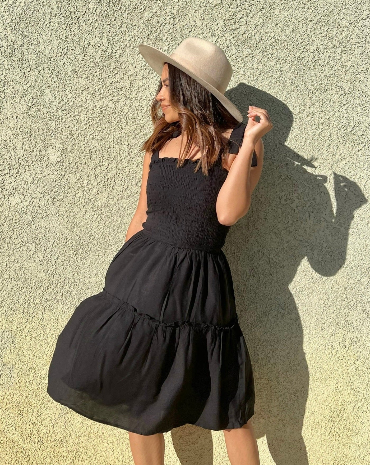 ZESICA Spaghetti Strap Ruffle Swing Mini Dress zesica ZESICA Spaghetti Strap Ruffle Swing Mini Dress zesica