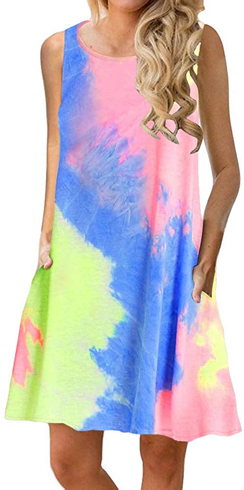 ZESICA Sleeveless Damask Print Shirt Dress with Pocket