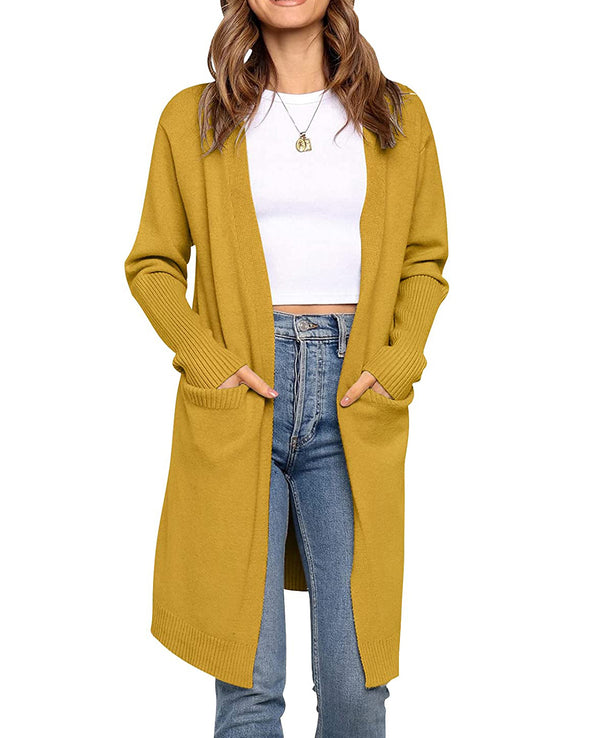 ZESICA Draped Lightweight Knitted Cardigan
