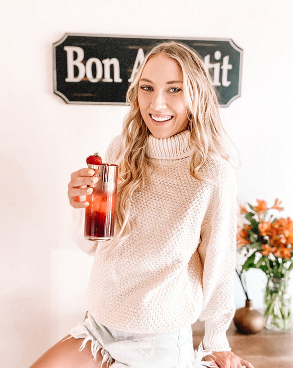 ZESICA Turtleneck Loose Chunky Knitted Pullover Sweater
